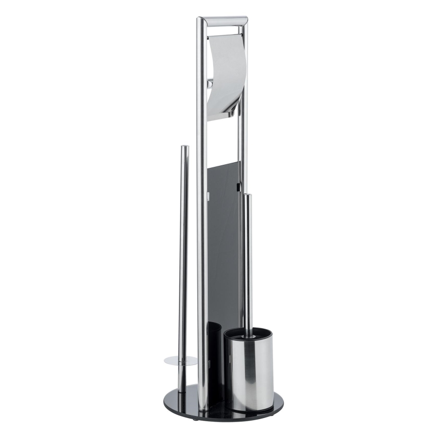 WENKO 24075800 - WC-set RAVINA 20x707 cm roestvrij staal/zilver/zwart