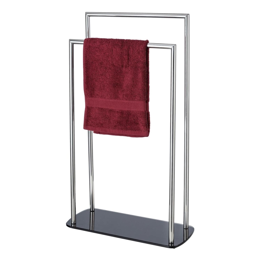 WENKO 24076800 - Handdoekenrek RAVINA 48x80 cm RVS/zilver/zwart
