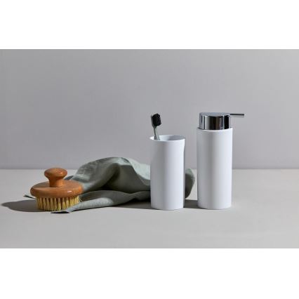 WENKO 24077800 - Set CALVO 6,5x13 cm wit/glanzend chroom