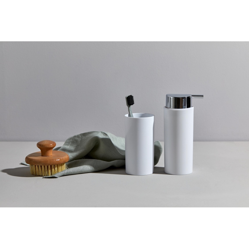 WENKO 24077800 - Set CALVO 6,5x13 cm wit/glanzend chroom