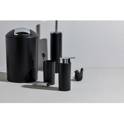 WENKO 24078800 - Set CALVO 6,5x13 cm zwart/glanzend chroom