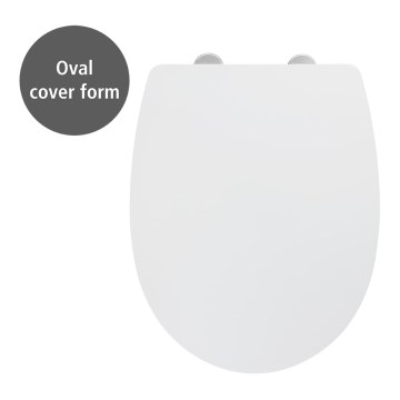 WENKO 24080800-WC-bril TAVOLA 36,5x45 cm wit/hoogglans chroom
