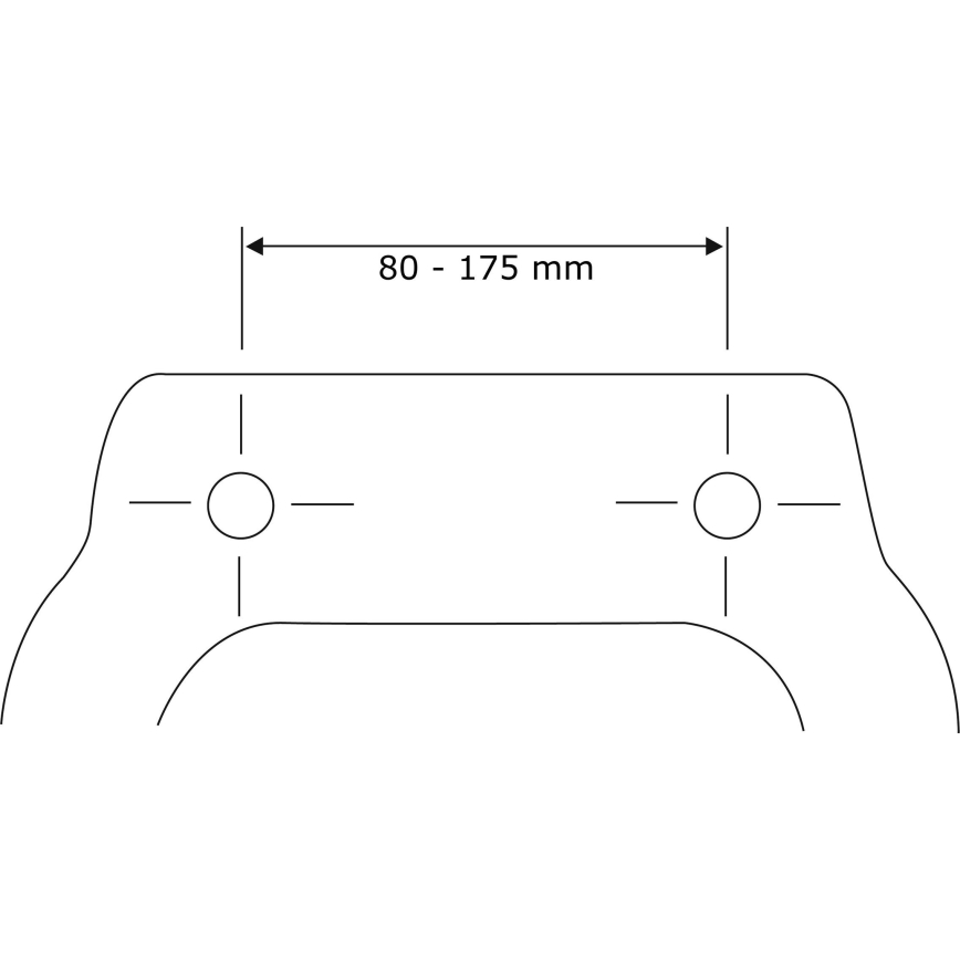 WENKO 24080800-WC wc-bril TAVOLA 36,5x45 cm wit/glans. chroom