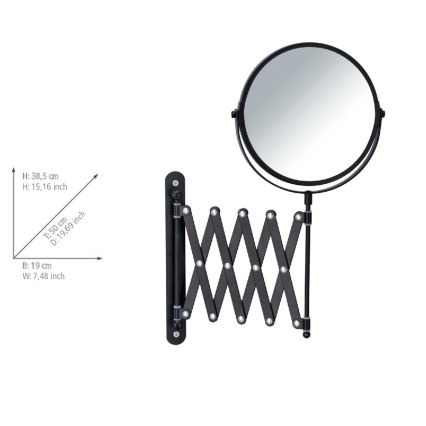 WENKO 24100100 - Spiegel EXCLUSIVE 219x373,9 cm zwart