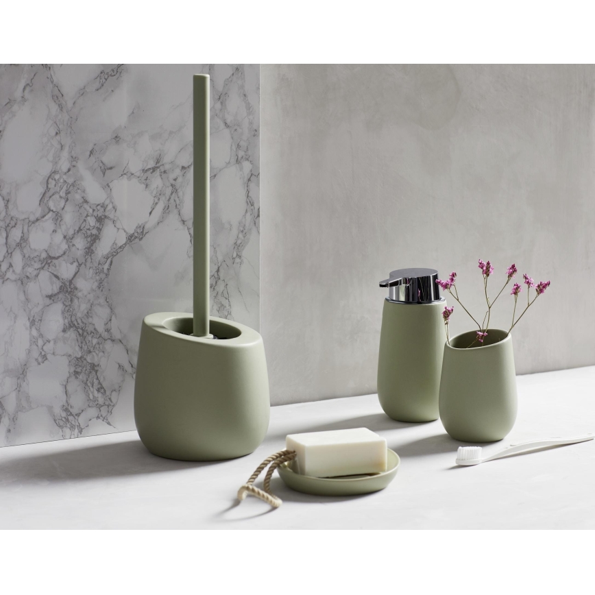 WENKO 24120100 - Toiletborstel BADI 13,5x38 cm groen