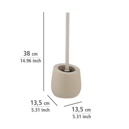 WENKO 24136100 - WC-borstel BADI 13,5x38 cm beige