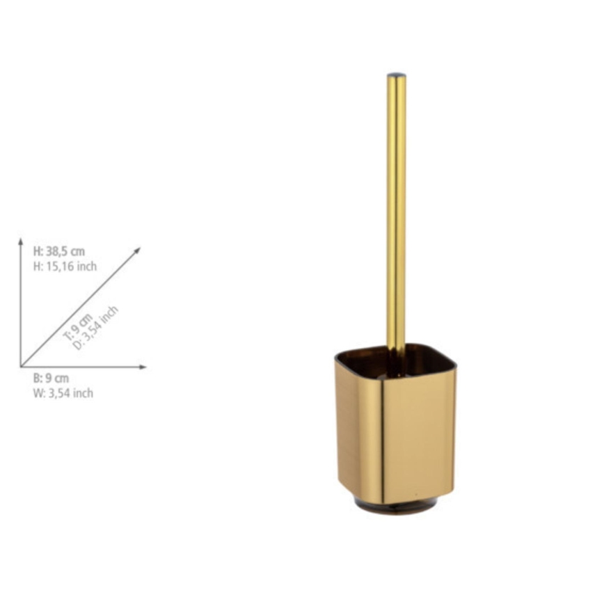 WENKO 24162100 - WC-borstel AURON 9x38,5 cm goudkleurig