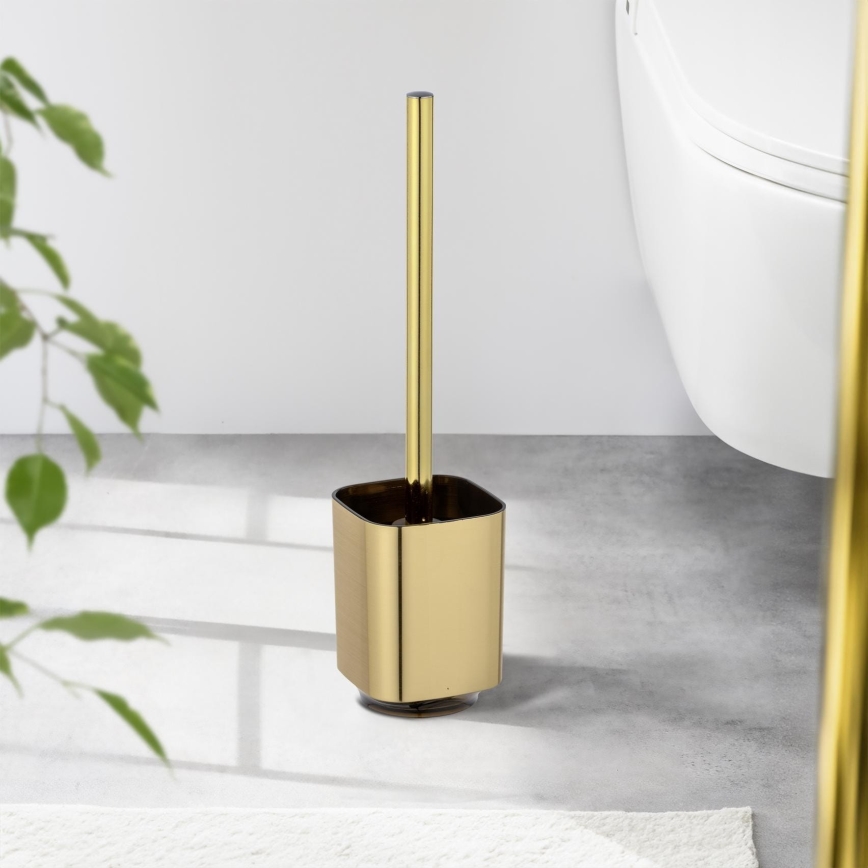 WENKO 24162100 - WC-borstel AURON 9x38,5 cm goudkleurig
