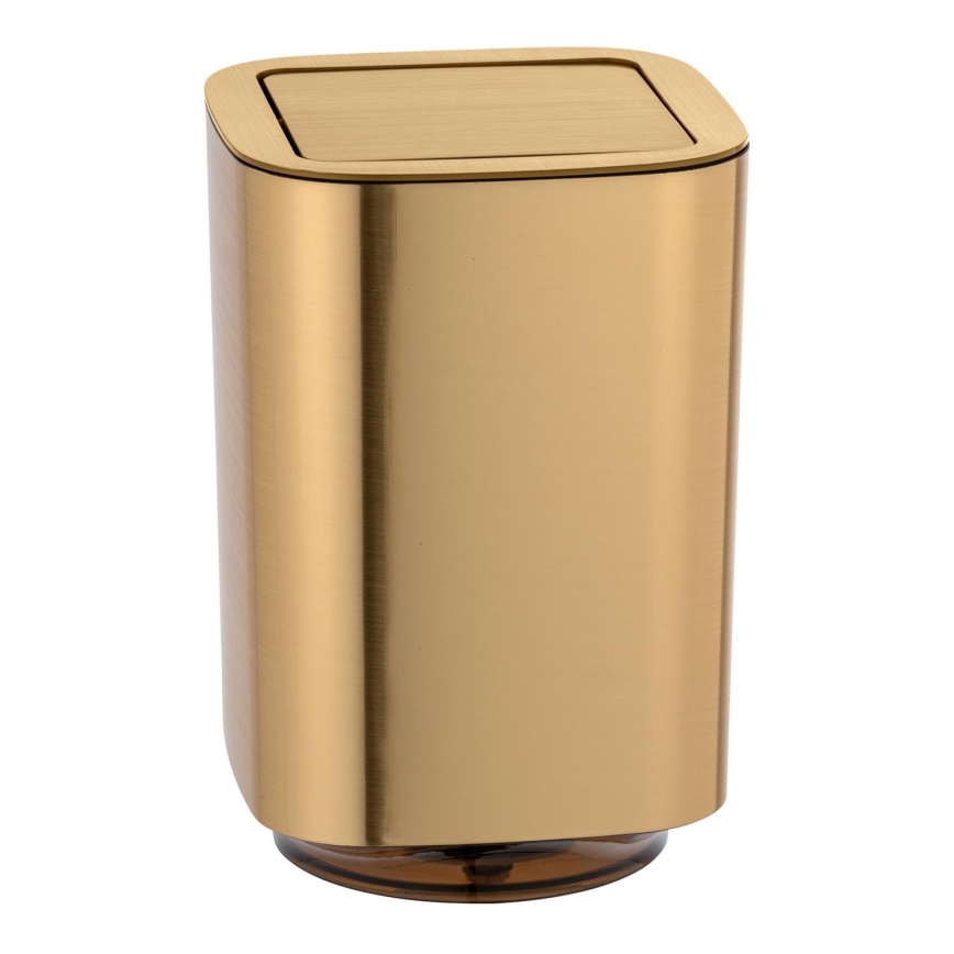 WENKO 24163100 - Afvalemmer AURON 17x25,5 cm goudkleurig