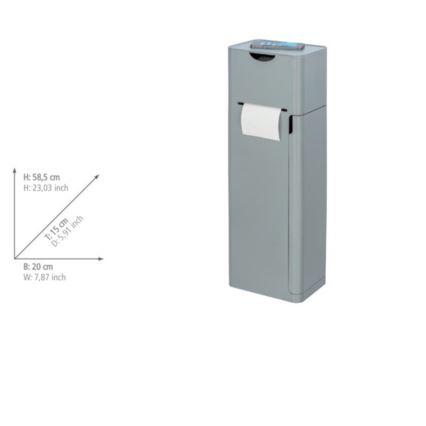 WENKO 24213100 - Toiletborstel IMON 20x58,5 cm grijs