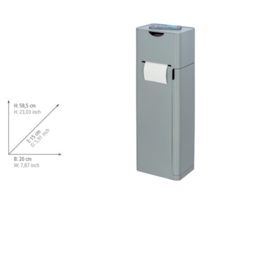 WENKO 24213100 - Toiletborstel IMON 20x58,5 cm grijs