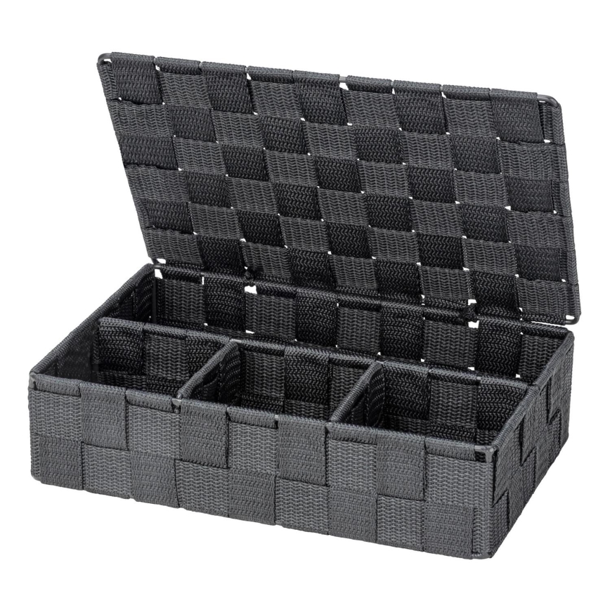 WENKO 24223100 - Opbergmand ADRIA 26x17 cm grijs/antraciet