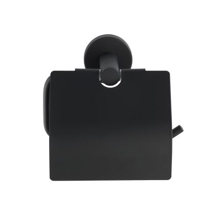 WENKO 24241100-Toiletrolhouder BOSIO BLACK 15x13,5 cm RVS/zilver