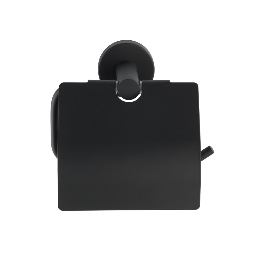 WENKO 24241100-Toiletrolhouder BOSIO BLACK 15x13,5 cm RVS/zilver