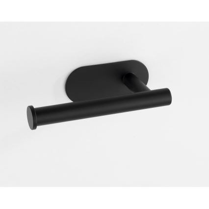 WENKO 24287100-Toiletrolhouder TURBO-LOC OREA BLACK 16x7 cm RVS/zwart