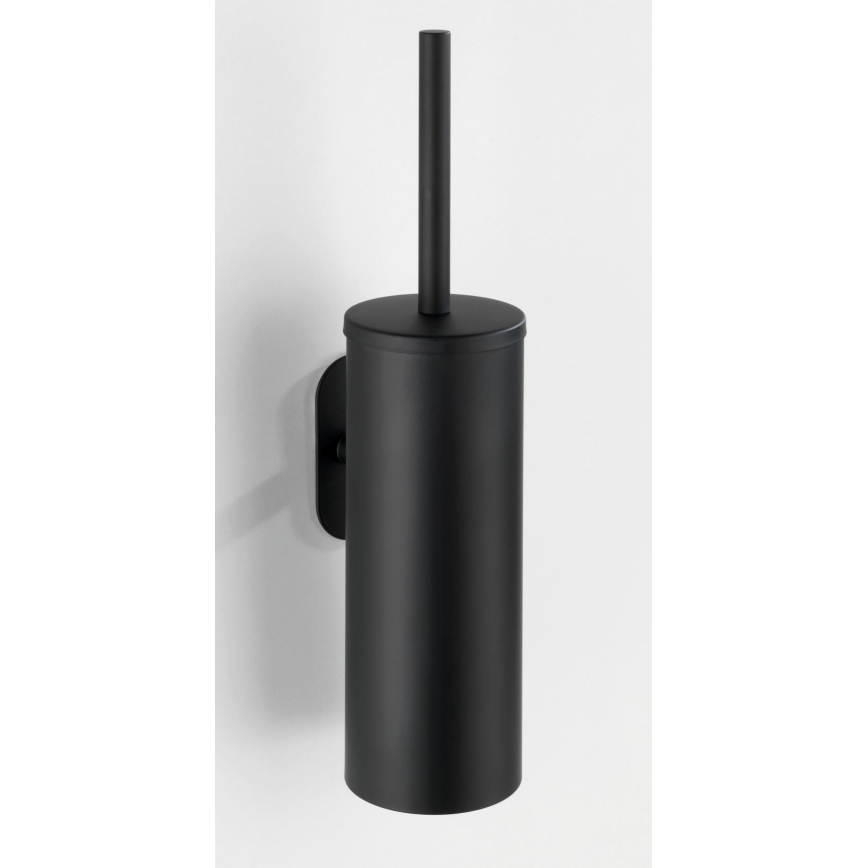WENKO 24289100-WC WC-borstel TURBO-LOC OREA BLACK 9x39,5 cm, roestvrij staal/zwart
