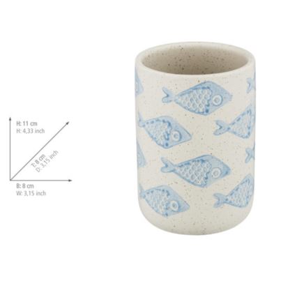 WENKO 24310100 - AQUAMARIN beker 8x11 cm beige