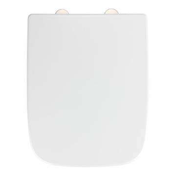 WENKO 24334100-Toiletbril EXCLUSIEF 46,5x37 cm wit/zilver