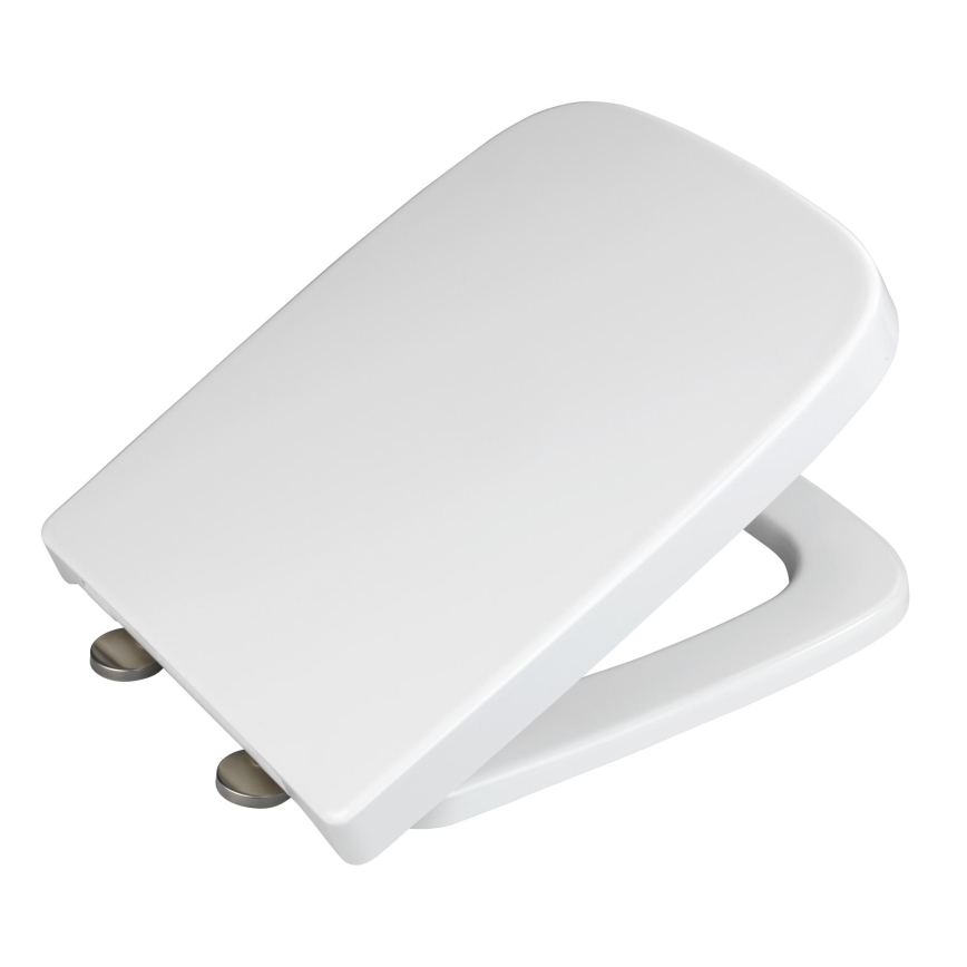 WENKO 24334100-Toiletbril EXCLUSIEF 46,5x37 cm wit/zilver