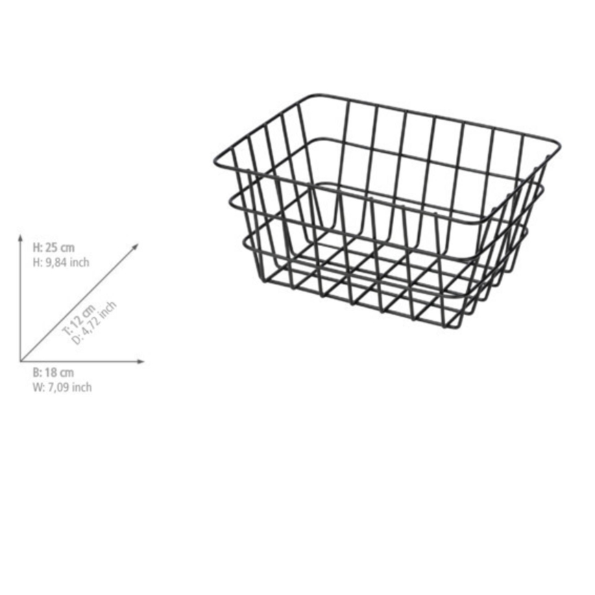 WENKO 24371100 - Mand VIANA 18x25 cm zwart