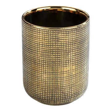 WENKO 24400100 - Tandenborstelbeker RIVARA 7,5x9,5 cm goud