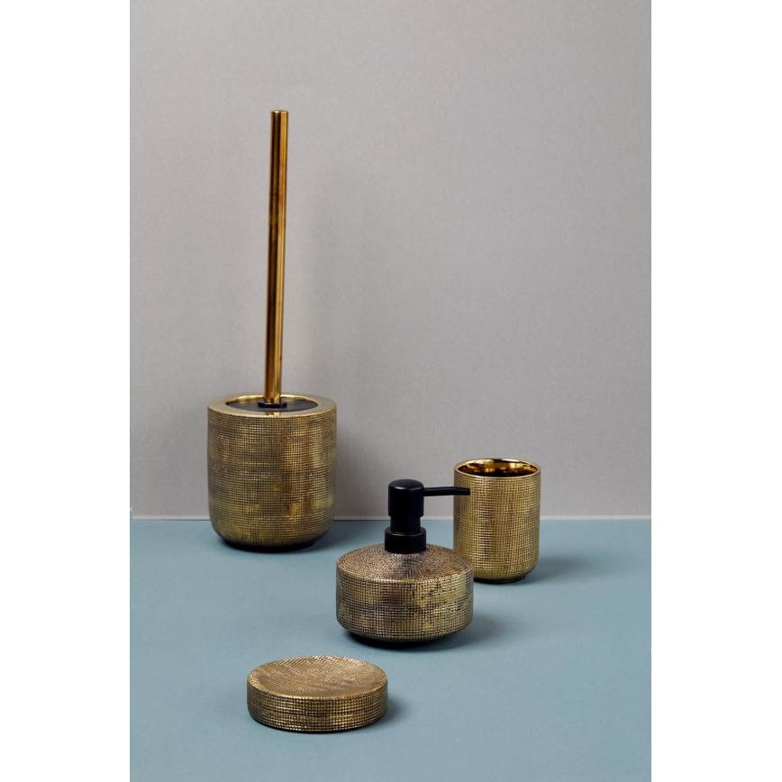 WENKO 24403100 - WC-borstel RIVARA 11,5x40 cm goudkleurig