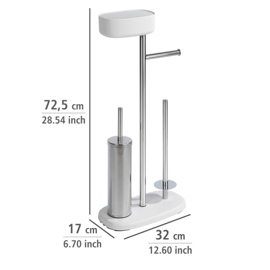 WENKO 24420100 - WC-set RIVAZZA 17 x 72,5 cm, wit