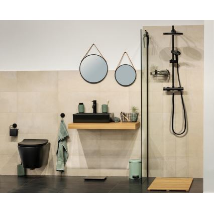 WENKO 24424100 - Spiegel BORRONE 40x40 cm zwart/zilver