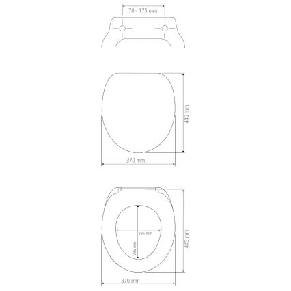 WENKO 24516100-WC wc-bril, draagkracht 300/350 kg, 37x44,5 cm, wit/zilver