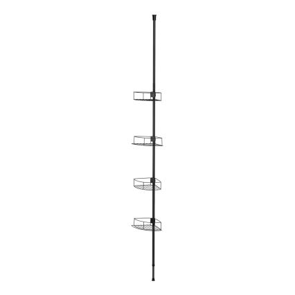 WENKO 24568100-Hoekplank DOLCEDO 31x230 cm roestvrij staal/zwart