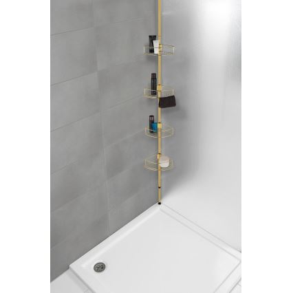 WENKO 24569100-Hoekplank DOLCEDO 31x275 cm goudkleurig