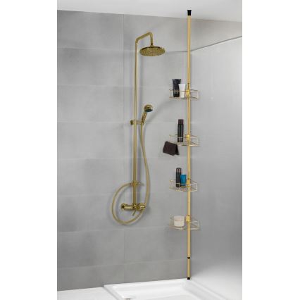 WENKO 24569100-Hoekplank DOLCEDO 31x275 cm goudkleurig
