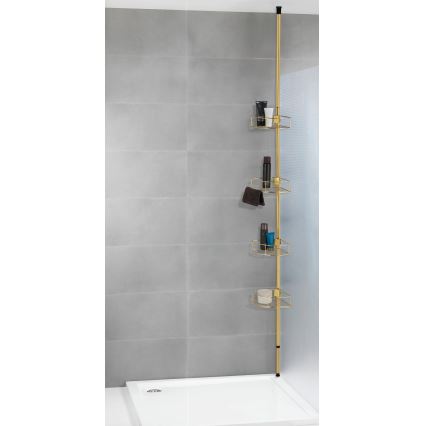 WENKO 24569100-Hoekplank DOLCEDO 31x275 cm goudkleurig