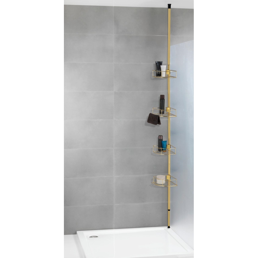 WENKO 24569100-Hoekplank DOLCEDO 31x275 cm goudkleurig
