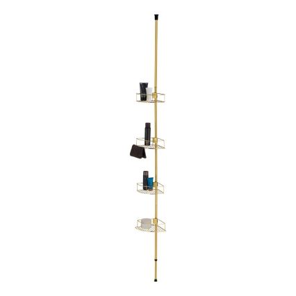 WENKO 24569100-Hoekplank DOLCEDO 31x275 cm goudkleurig
