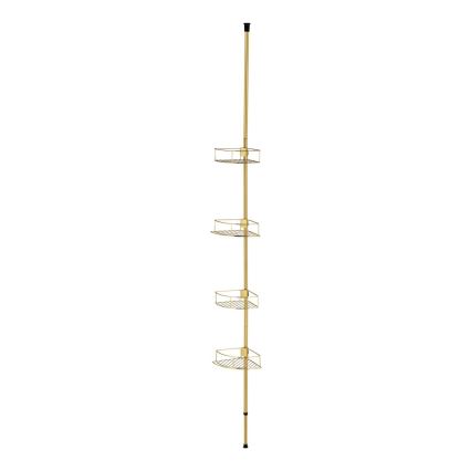 WENKO 24569100-Hoekplank DOLCEDO 31x275 cm goudkleurig