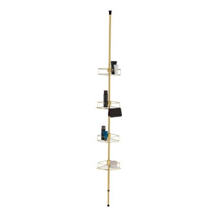 WENKO 24569100-Hoekplank DOLCEDO 31x275 cm goudkleurig