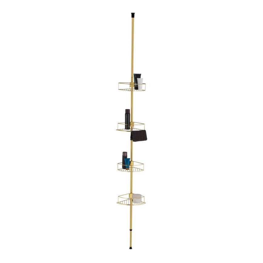 WENKO 24569100-Hoekplank DOLCEDO 31x275 cm goudkleurig