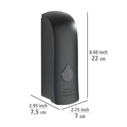 WENKO 24589100-zeepdispenser RANERA 740 ml zwart