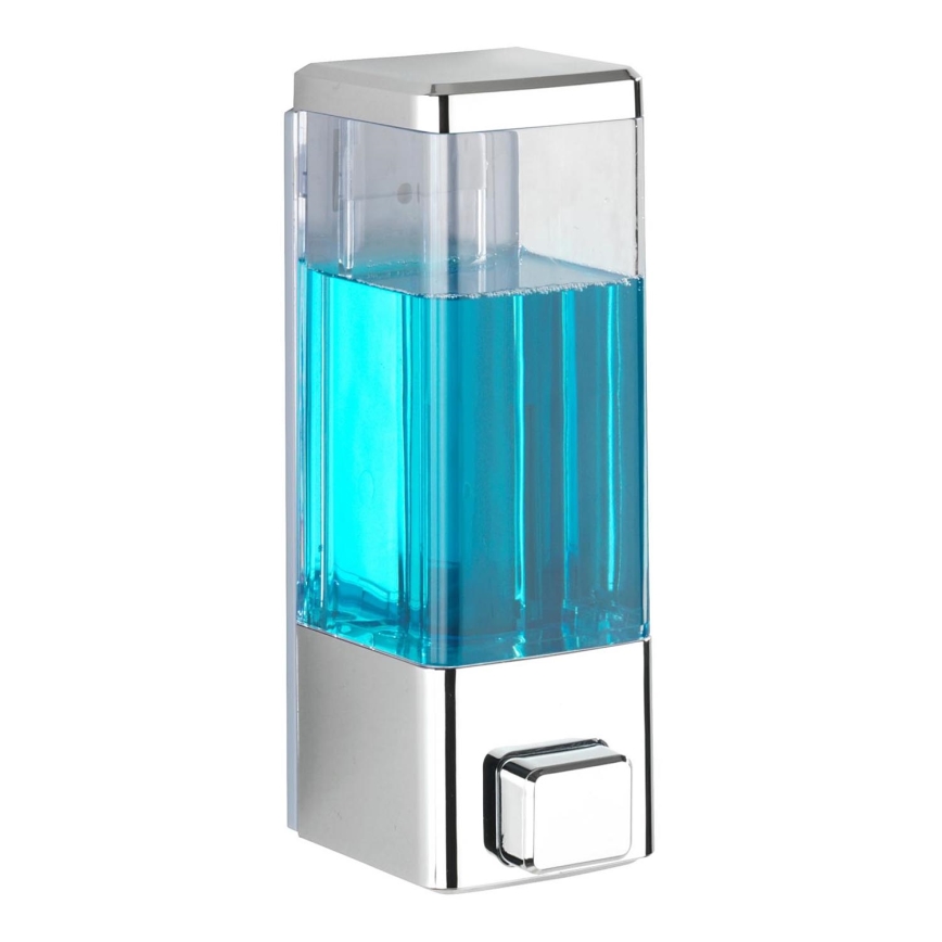 WENKO 24593100-Zeepdispenser ISTRES 320 ml glanzend chroom/helder