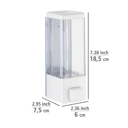 WENKO 24594100-Zeepdispenser ISTRES 320 ml wit/helder