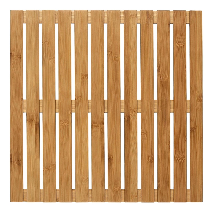 WENKO 24610100 - BAMBUSA vloermat 50x50 cm bruin