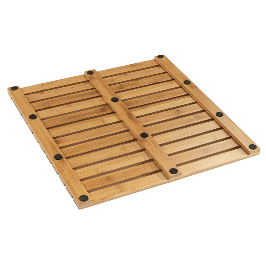 WENKO 24610100 - BAMBUSA vloermat 50x50 cm bruin