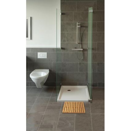 WENKO 24610100 - BAMBUSA vloermat 50x50 cm bruin