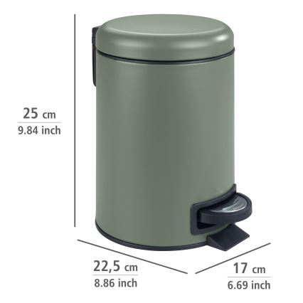 WENKO 24636100 - Mand LEMAN 17x25 cm groen/zwart