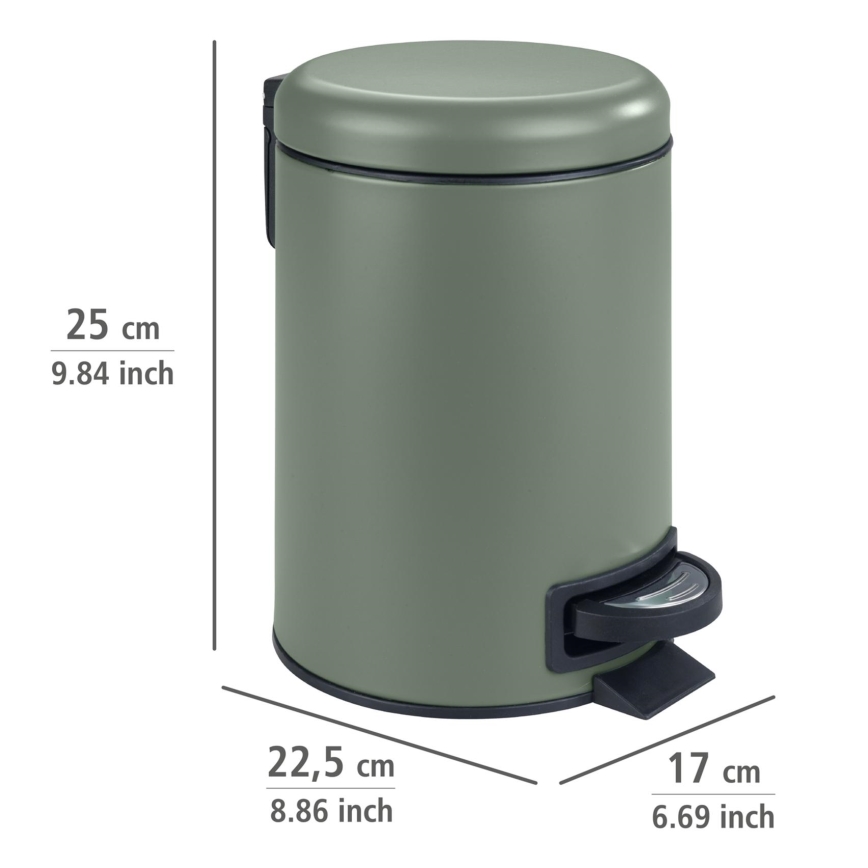 WENKO 24636100 - Mand LEMAN 17x25 cm groen/zwart