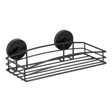 WENKO 24732100-Plank VACUUM-LOC ROND ZW 26x14 cm zwart