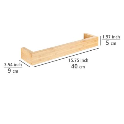 WENKO 24741100 - Handdoekhouder BAMBUSA 40x9 cm bruin