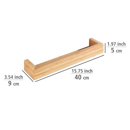 WENKO 24743100 - BAMBUSA bamboehouder 40x9 cm bruin