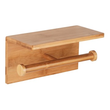 WENKO 24745100 - Toiletrolhouder BAMBUSA 25x13 cm bruin